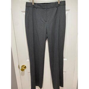 TALBOTS Size 4 Curvy Gray Fully Lined Wool Dress Pants Woven in ITALY